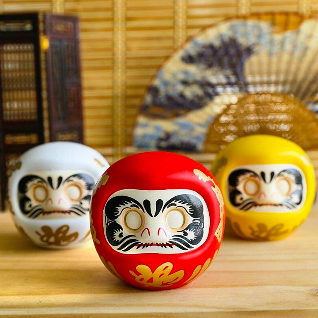 Daruma Rouge Porte-Bonheur Tirelire