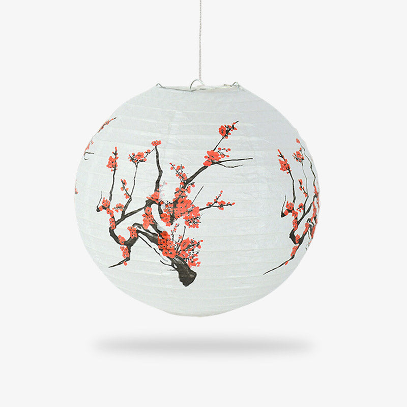 Lanterne Japonaise en Papier Fleurs du Japon