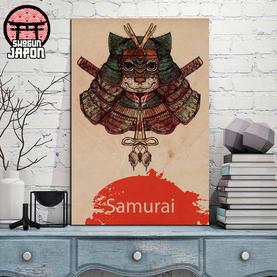 Masque Japonais Chat Rouge et Blanc Matsuri