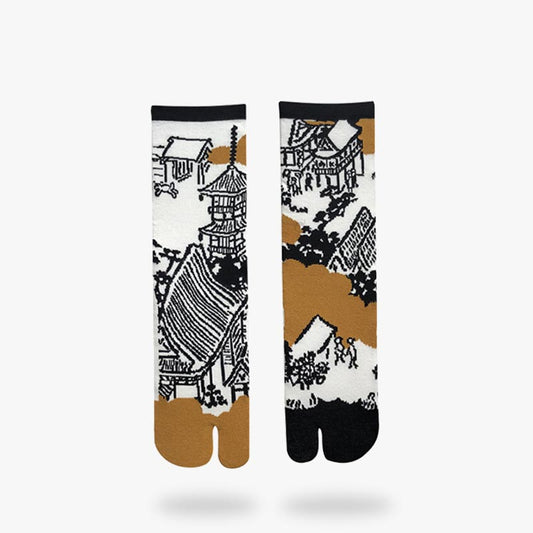 Chaussettes Tabi Semi-Transparentes Ukiyo-e