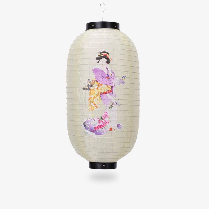 Lanterne Japonaise Dessin de Geisha