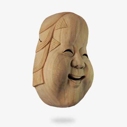 Masque Japonais Nô Homme Souriant et Heureux