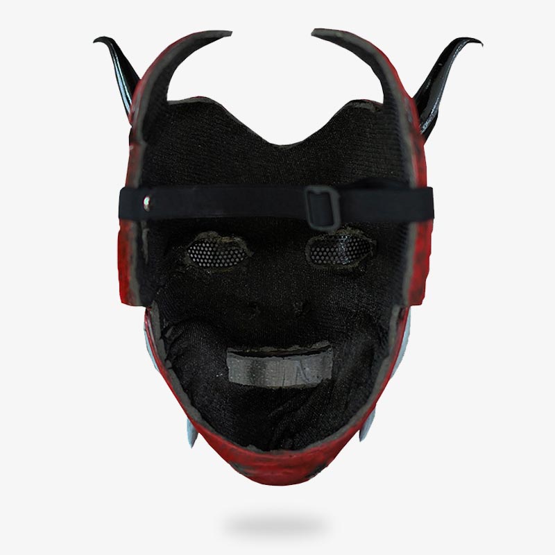 Masque Oni Démon au Visage Grimaçant