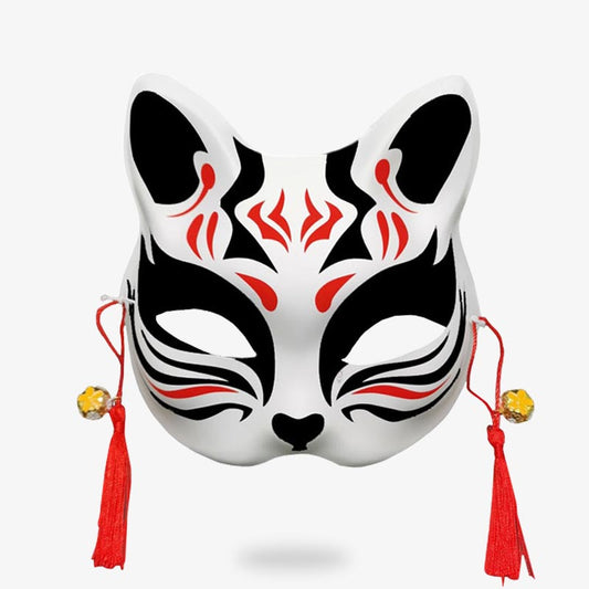 Masque Japonais Chat Matsuri en Pâte à Papier