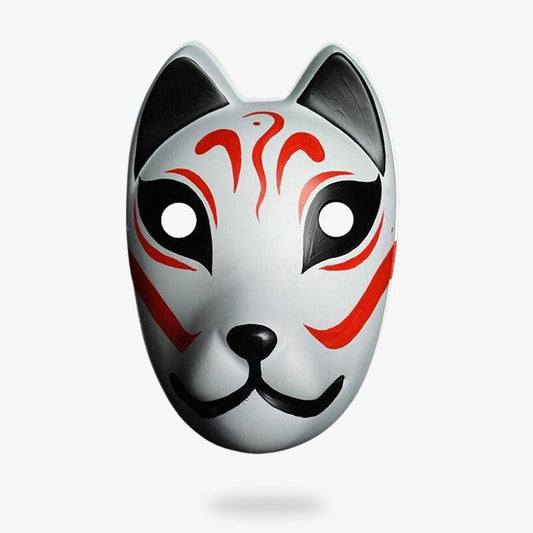 Masque Kitsune Traditionnel Peint à la Main