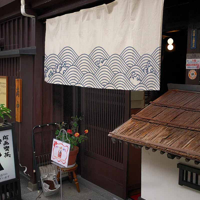 Noren Blanc Court Vague Japonaise