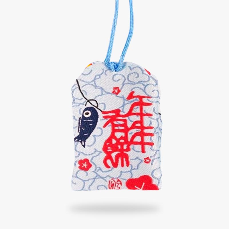 Omamori Porte-Bonheur Maneki Neko et Carpe Koï
