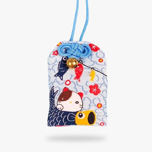 Omamori Porte-Bonheur Maneki Neko et Carpe Koï