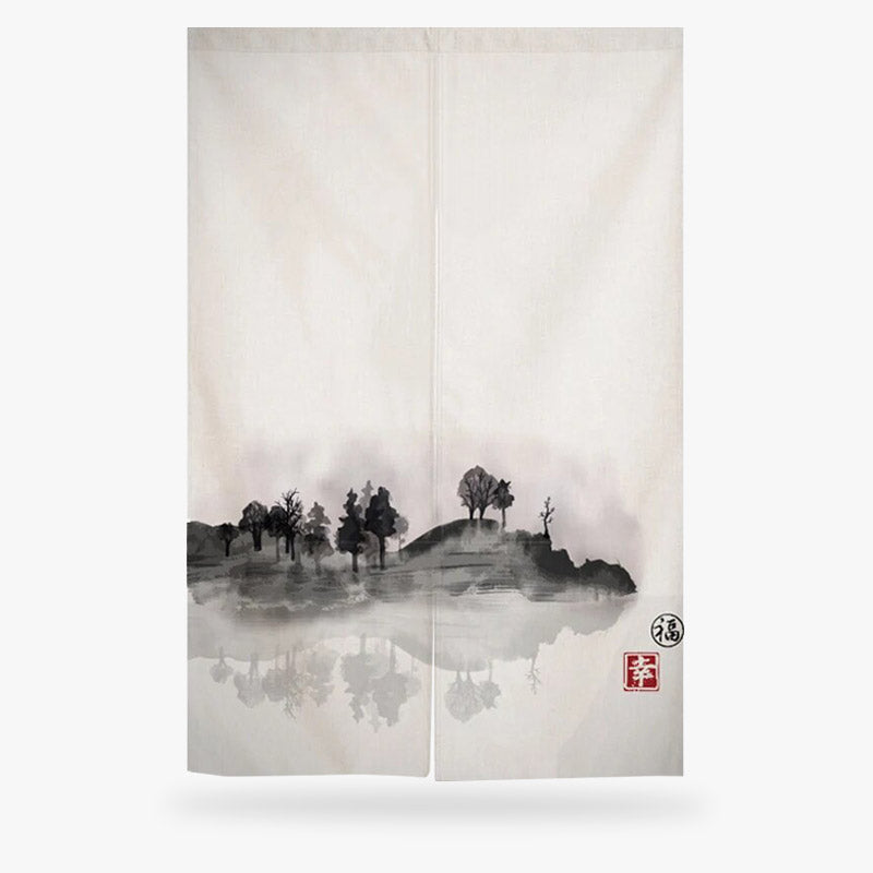 Noren Zen Paysage Estampe Ukiyo-e