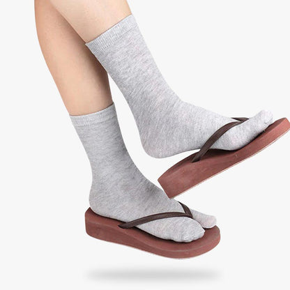 Chaussettes Tabi Lot de 3 Paires Blanc, Gris, Noir