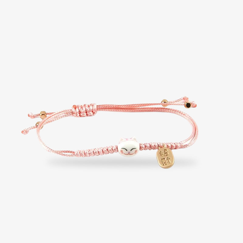 Maneki Neko Bracelet Cordon Ajustable