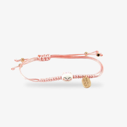 Maneki Neko Bracelet Cordon Ajustable
