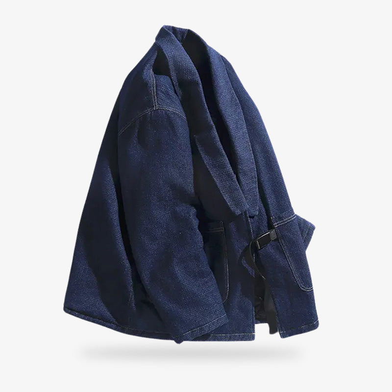 Haori Bleu Indigo en Coton