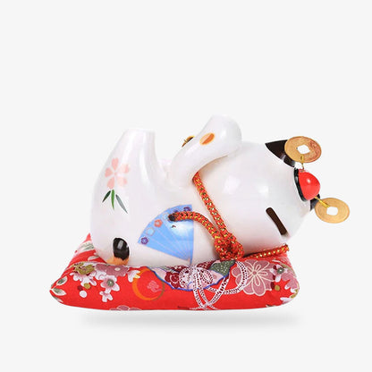 Maneki Neko Tirelire au Daruma 16 x 11 cm