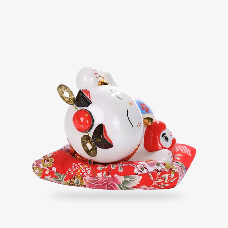 Maneki Neko Tirelire au Daruma 16 x 11 cm