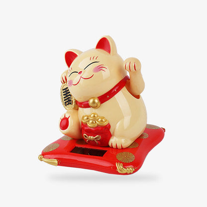 Maneki Neko Doré Solaire avec Koban