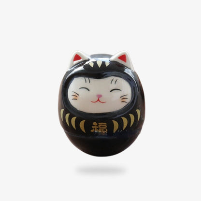 Maneki Neko Kawaii Habillé en Daruma
