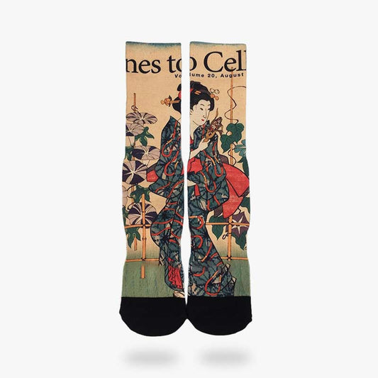 Chaussettes Geisha en Yukata Style Ukiyo-e