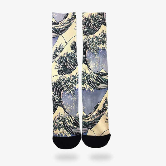 Chaussettes Grande Vague de Kanagawa d'Hokusai