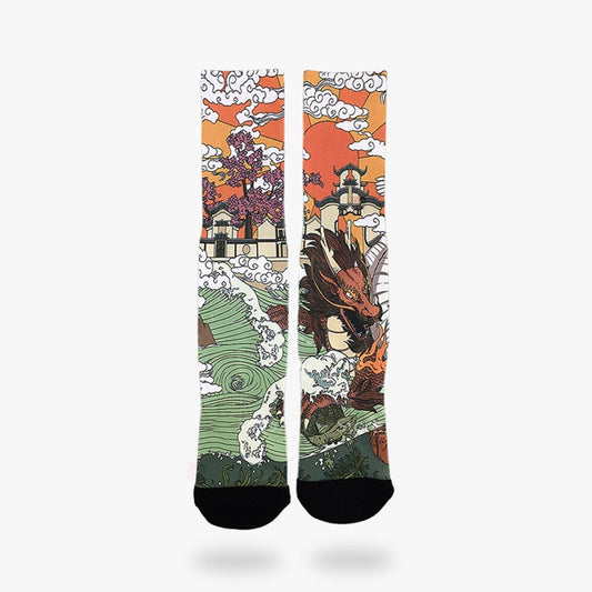 Chaussettes Manga Hanami et Dragon