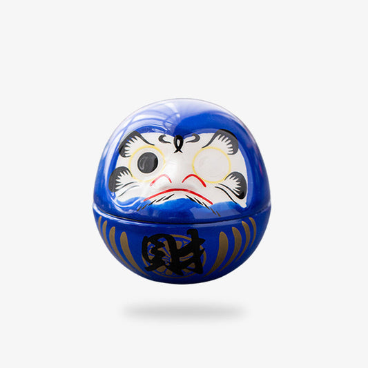 Daruma Bleu en Céramique 6 x 6 cm