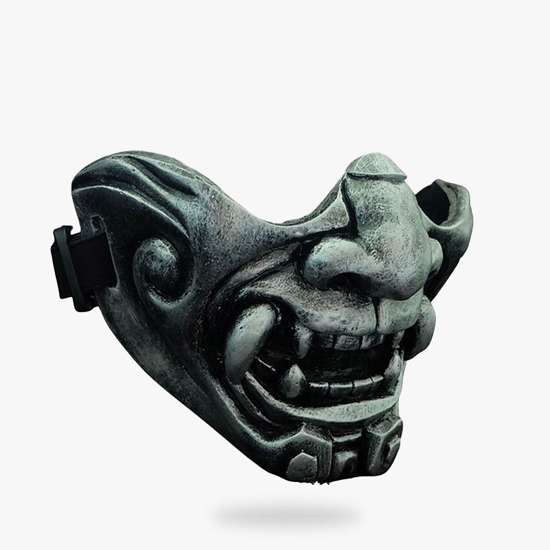 Masque Samouraï Oni Demi-Masque Fibre de Verre