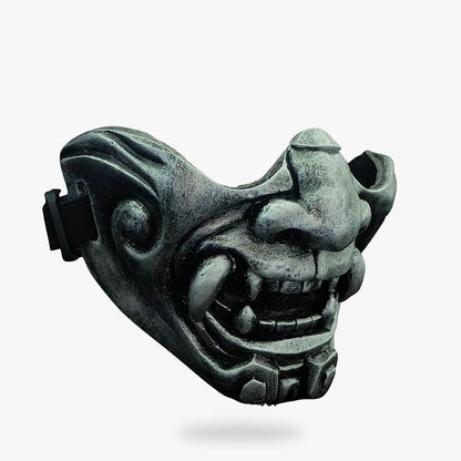 Masque Samouraï Oni Demi-Masque Fibre de Verre