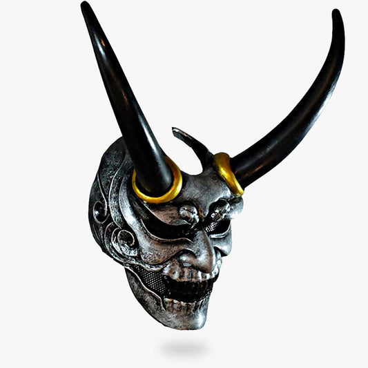 Masque Japonais Démon Oni Crocs et Deux Cornes