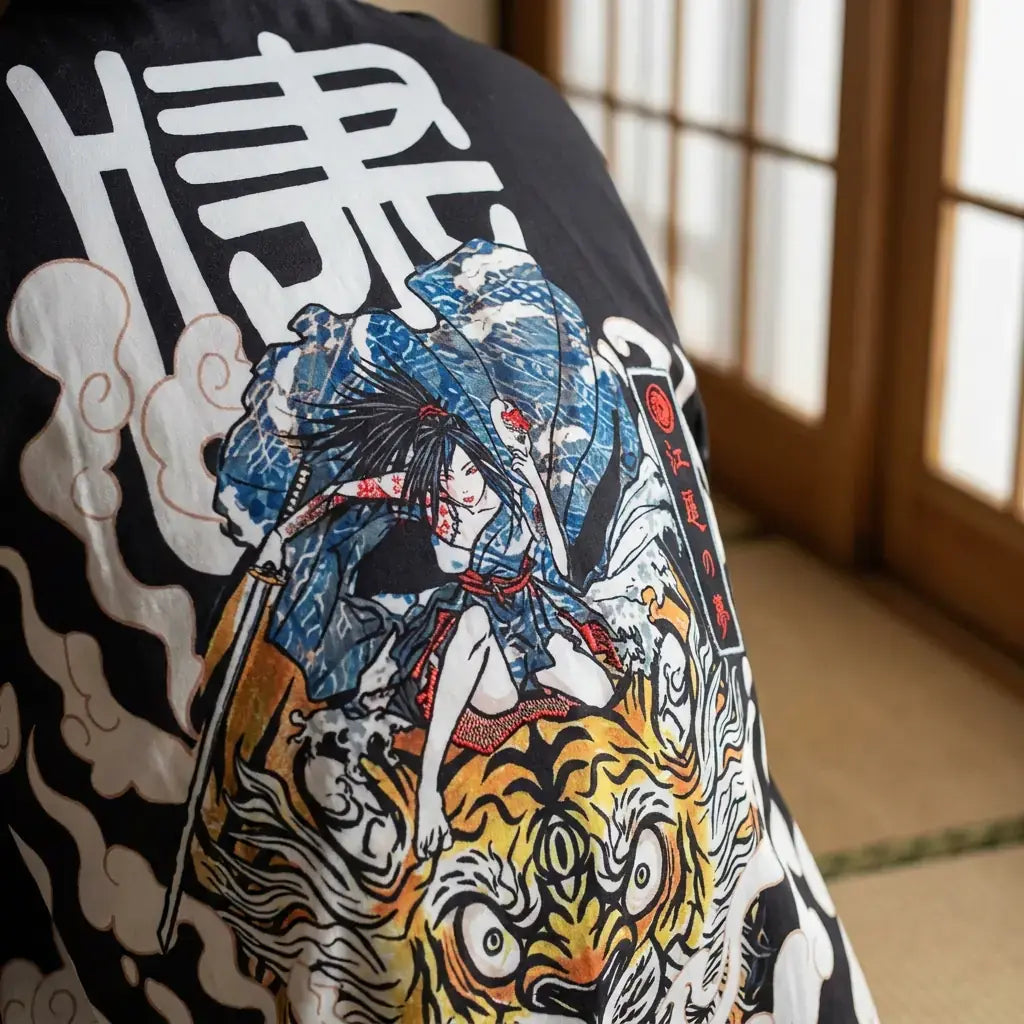 Haori Murasame Femme Samouraï et Tigre