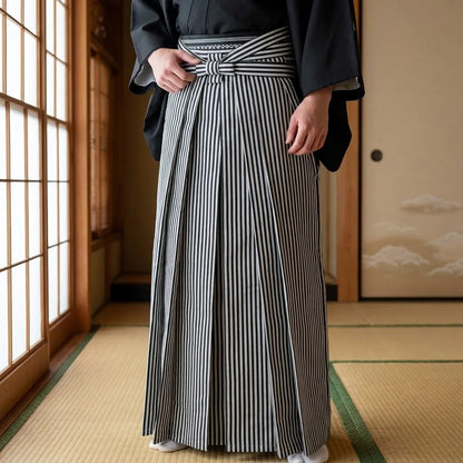 Pantalon Hakama Homme Rayures Verticales