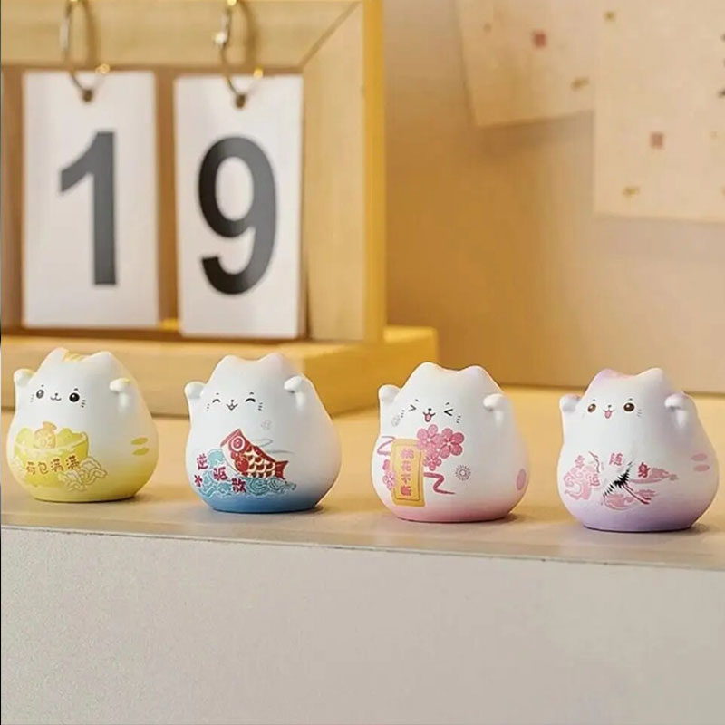Maneki Neko Figurine en Céramique 4 cm