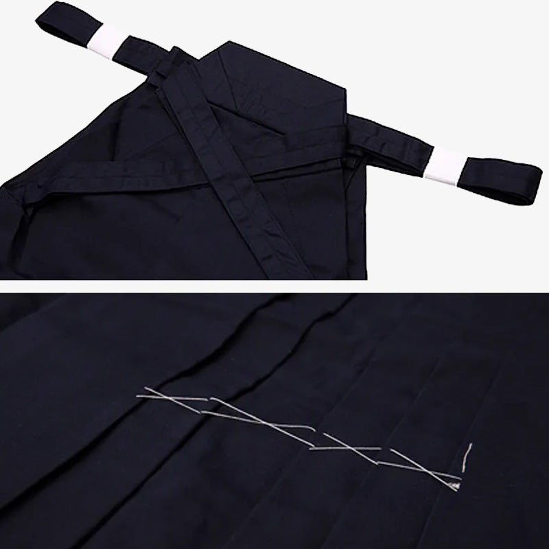 Pantalon Hakama Aikido Bleu Marine