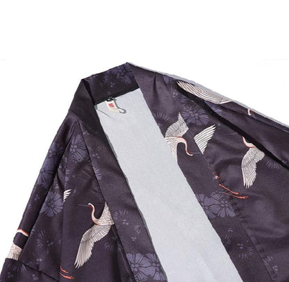 Haori Japonais Kanji et Grue Tsuru