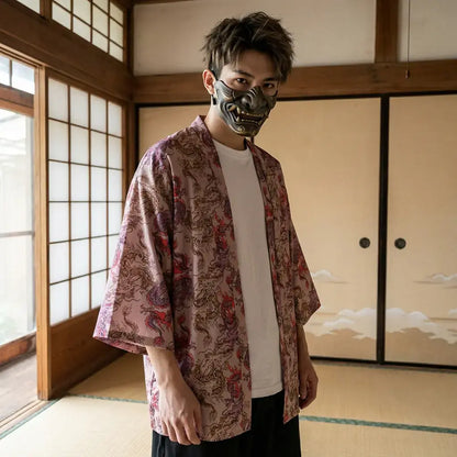 Haori Imprimé Dragons Japonais