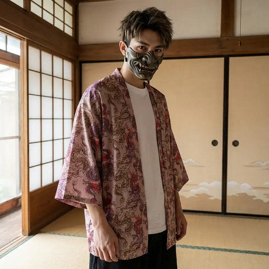 Haori Imprimé Dragons Japonais