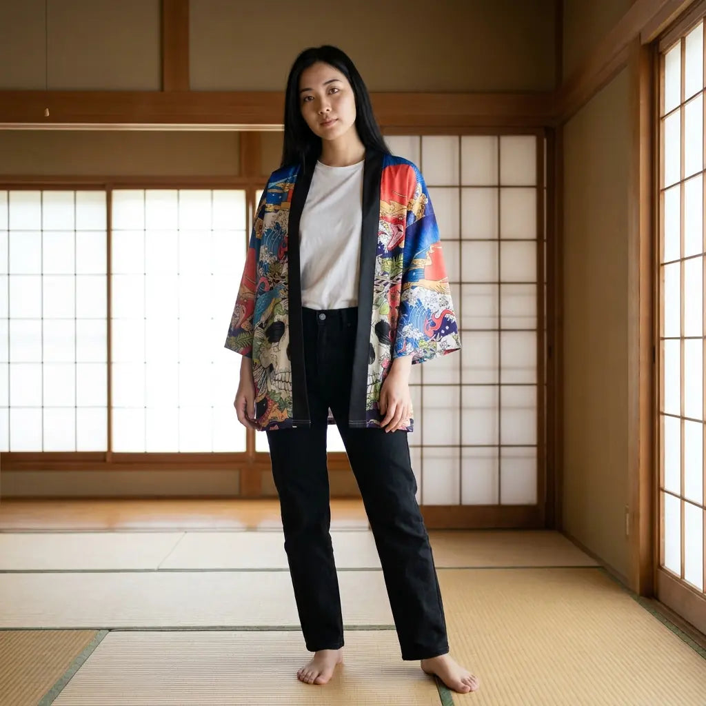Haori Femme Grande Vague et Shinigami