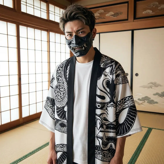 Haori Hannya Coupe Droite Unisexe