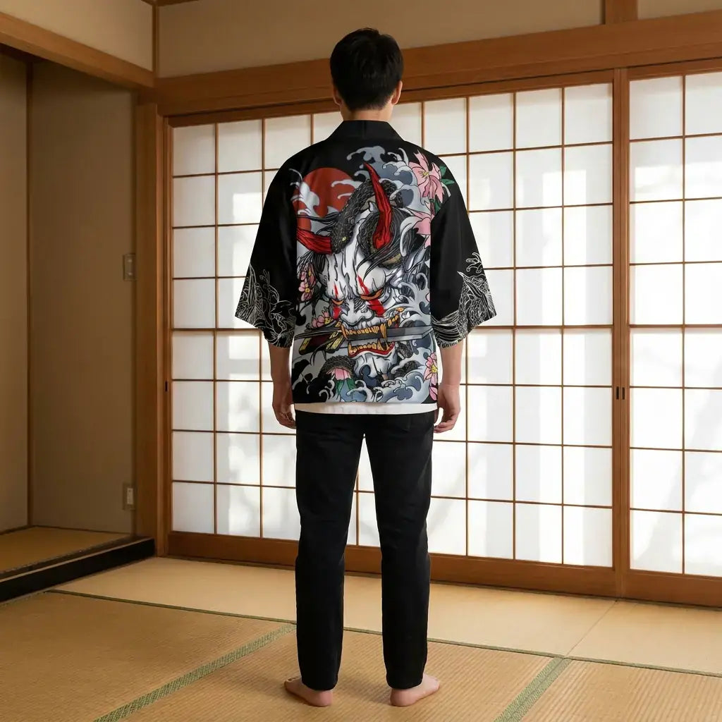 Haori Démon Hannya Imprimé en Sublimation