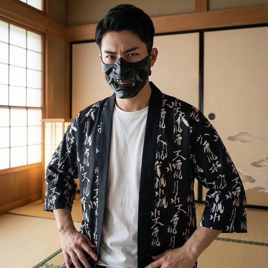 Haori Homme Calligraphie Kanji