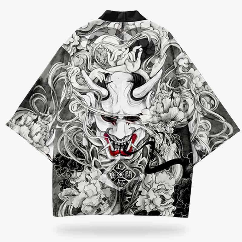 Veste Kimono Homme Masque Démon Oni