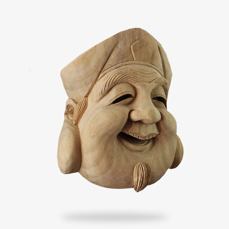 Masque Japonais Nô Rojin Vieil Homme Souriant