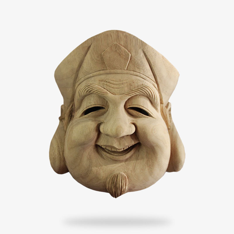 Masque Japonais Nô Rojin Vieil Homme Souriant