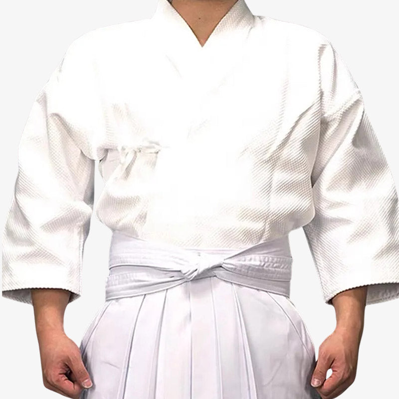 Pantalon Hakama Blanc en Coton Épais