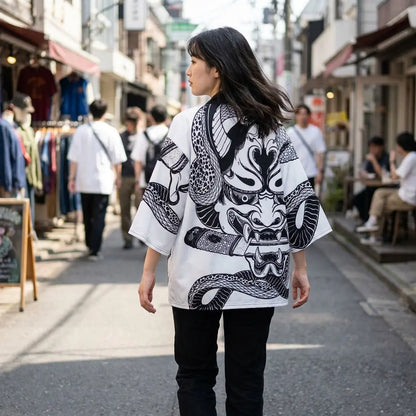 Haori Hannya Coupe Droite Unisexe