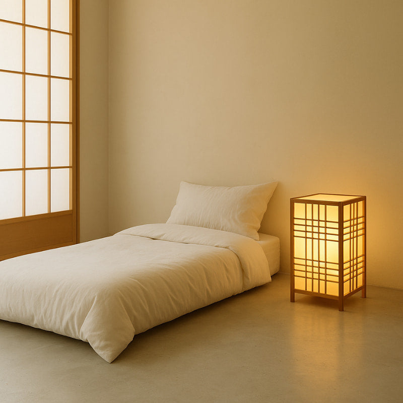 Lampe de Table Japonaise Shoji en Bambou