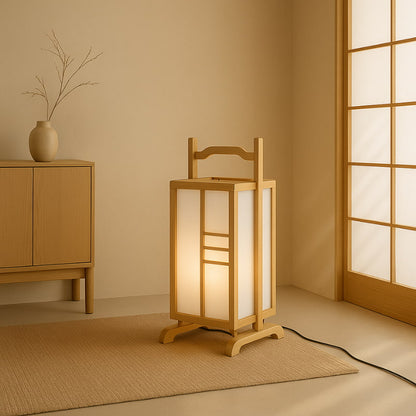 Lanterne Japonaise Shoji en Bois à Poignée