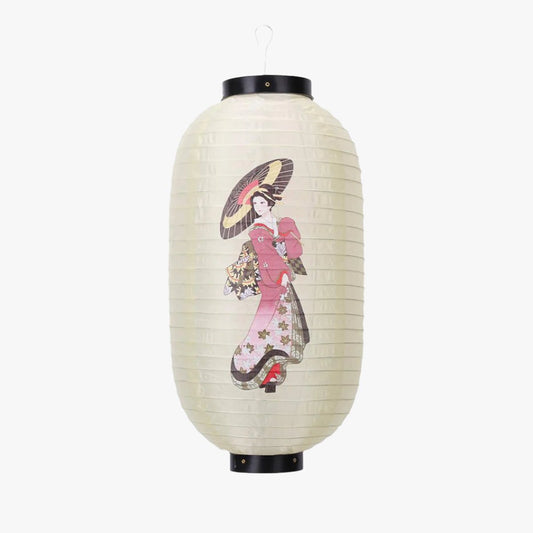 Lanterne Japonaise Chochin Geisha en Papier Washi