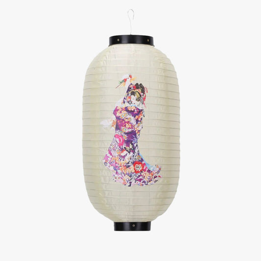 Lanterne Japonaise Chochin Geisha Cylindrique