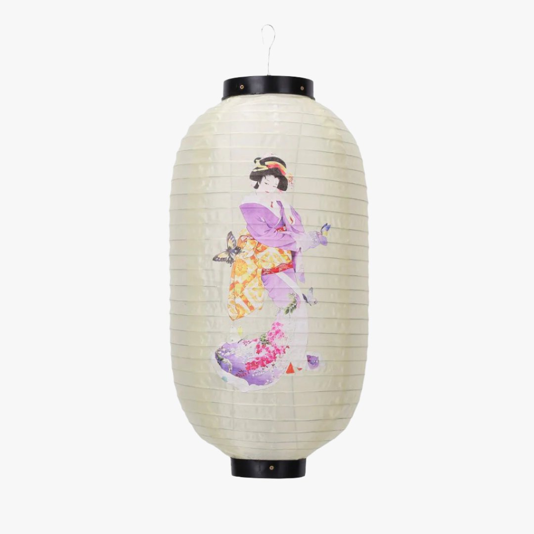 Lanterne Japonaise Pliante Motif Geisha