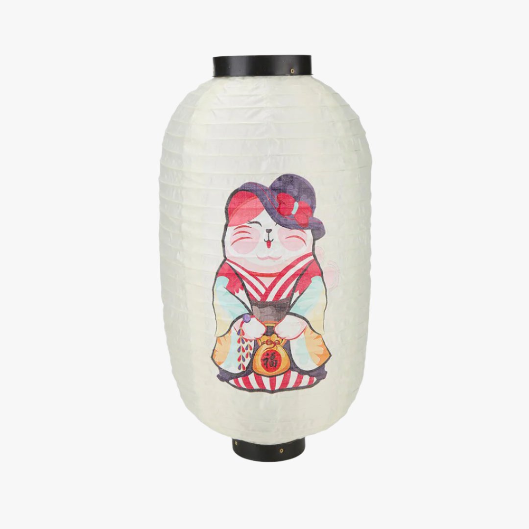 Lanterne Japonaise Maneki Neko en Papier